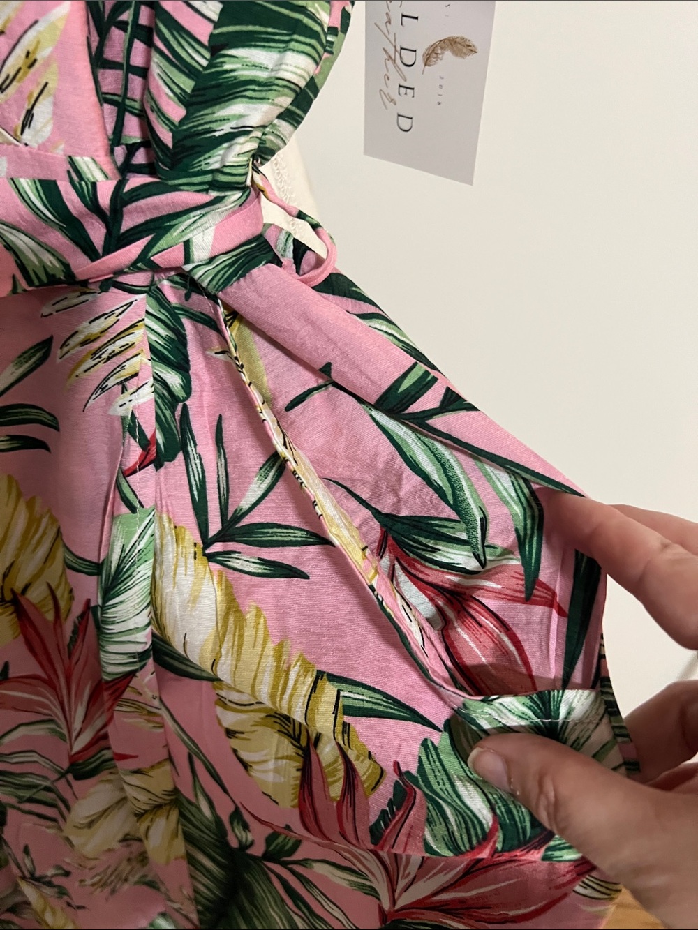 Tropical Zippered Jumpsuit - Picture 4 of 9